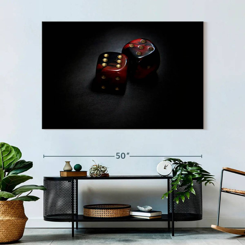 Senne Red Dice, 34" H x 51" W