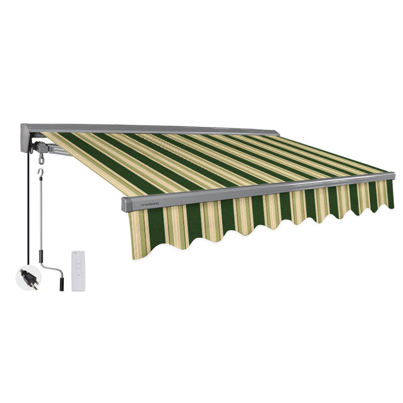 Auvent rétractable motorisé 13 pi x 10 pi Advaning Classic Series, H 9,8 po x l 156 po x P 120 po