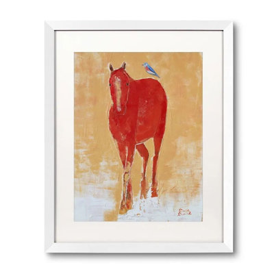 Red Horse Print by Dara Daniel