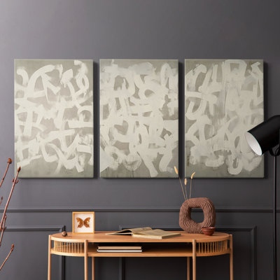 Abstract  Series  CCXII  -Premium Gallery Wrapped Canvas Set -Ready to Hang