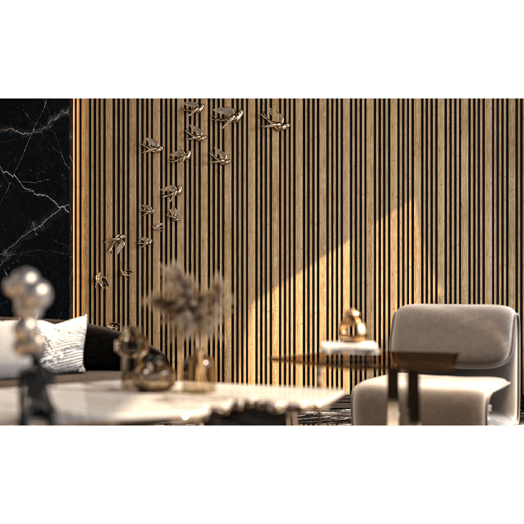 Wall Vinyl Paneling 94.5Inch L X 4.8Inch W X 0.50 D (Set of 6) e-Joy