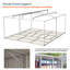 Remise de rangement extérieure en métal 12 po x 14 pi, grande remise à outils de jardin avec portes doubles verrouillables, bâtiment de jardin imperméable, gris clair, convient au rangement d'outils de patio, de cour et de jardin