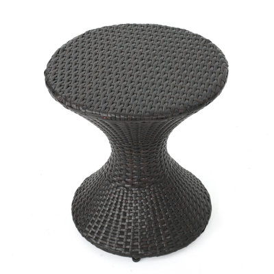 Charming Wicker Side Table For Outdoor Leisure, Enhancing Your Relaxation Space