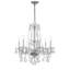 Lustre classique / traditionnel à 6 lumières de style bougie avec détails en cristal Bragg-32957491-115235670