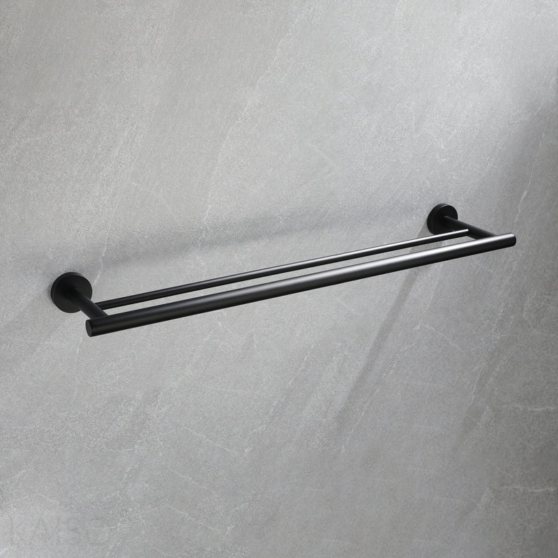 Ensemble de support à serviettes 5 pièces, Noir mat