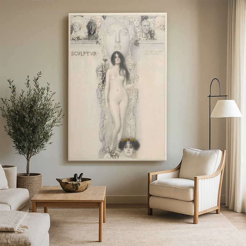 Sculpture - toile tendue par Gustav Klimt, 40 po x 60 po