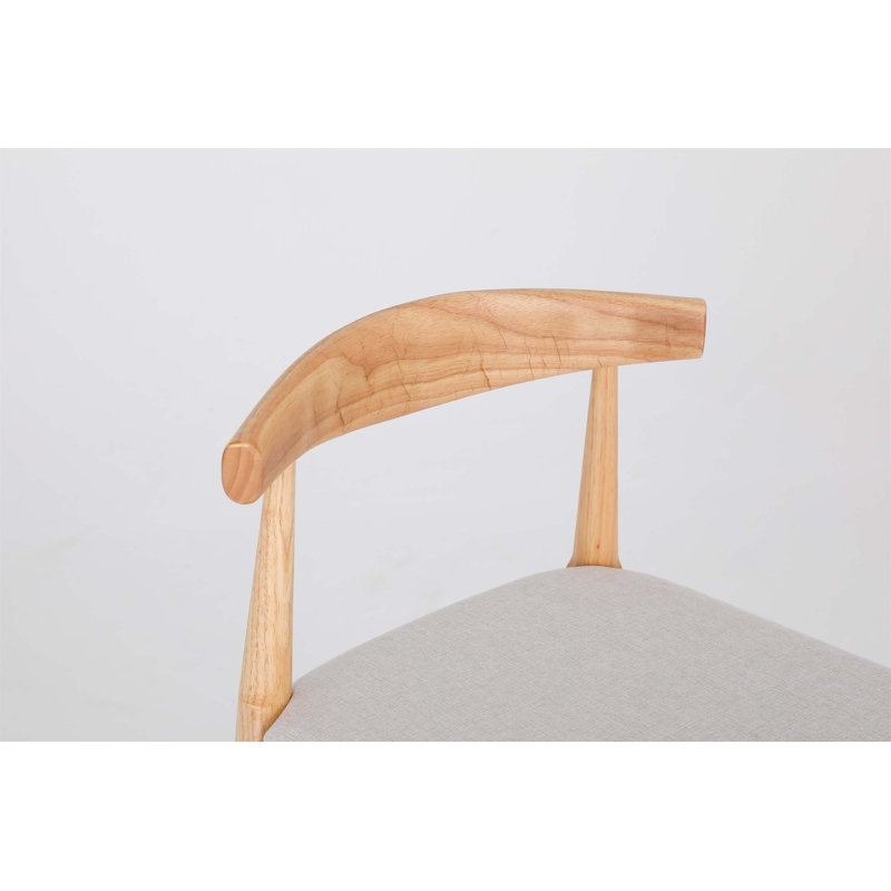 Tabourets de comptoir rembourrés de style moderne Mid-Century avec pieds en bois massif, idéal pour îlot de cuisine, salle à manger et bar
