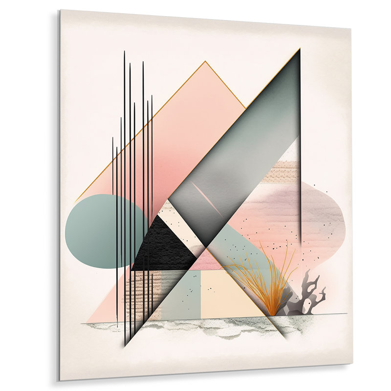 Modern Abstract Wall Decor on Metal, 20" H x 12" W x 1" D