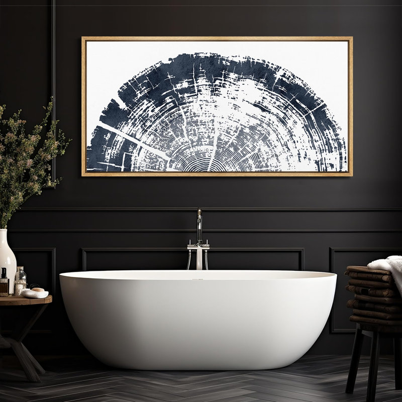 Abstract Urban Radial, reproduction d'art sur toile, H 30 po x l 60 po x P 1,5 po, Naturel