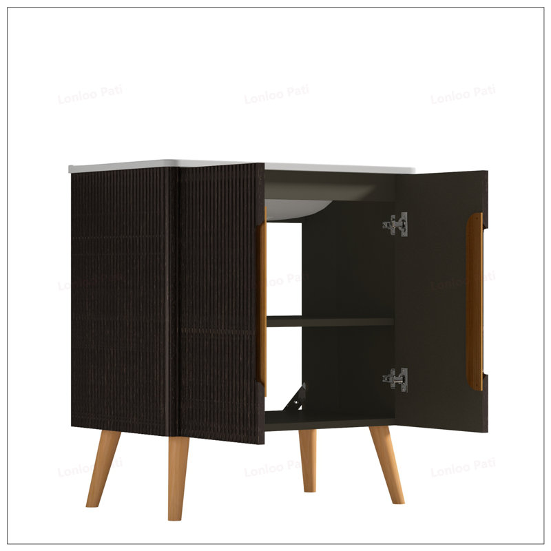 Meuble-lavabo autoportant de 30 po avec lavabo en céramique
