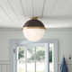 Manila Single Light Glass Semi Flush Mount