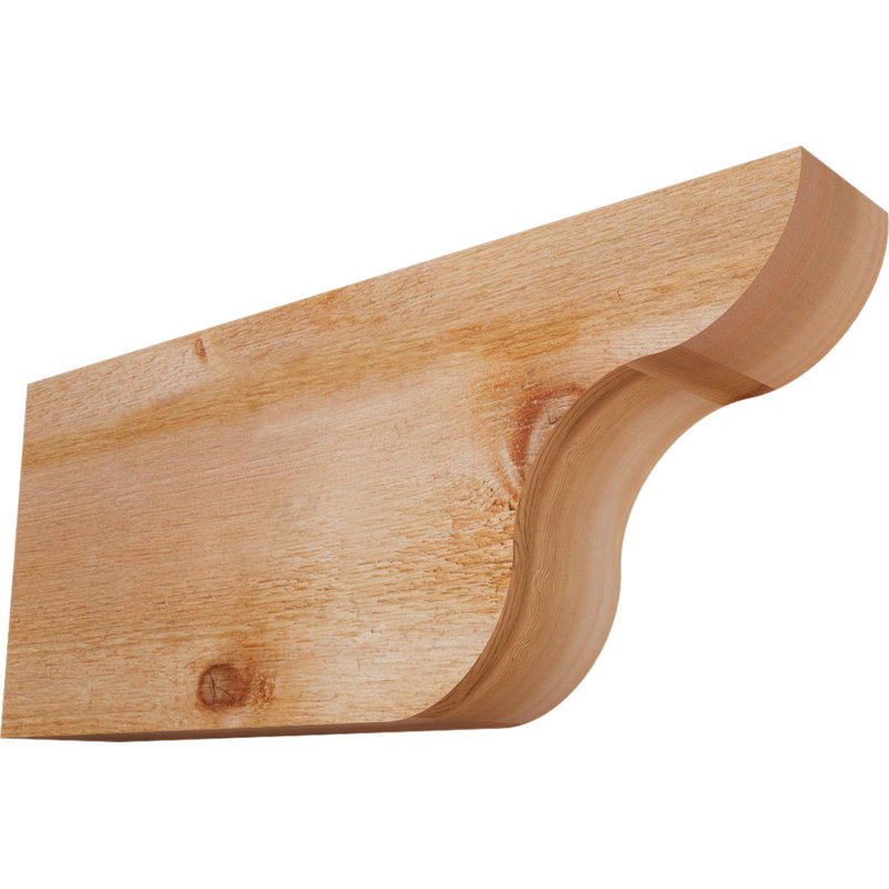Queue de chevron Carmel, Cèdre rouge de l'Ouest, 10"H x 4"W x 24"L