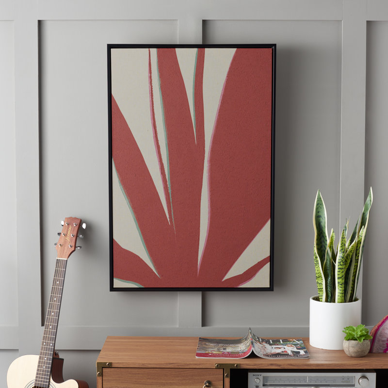 Cordyline Fine - peinture sur toile à cadre unique