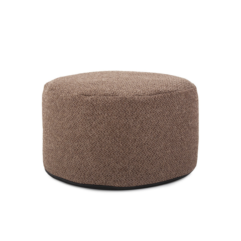 Tamarra Upholstered Pouf, Panama Chocolate 100% Polyester