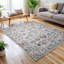 Tapis en chenille de coton beige à motif rétro Vintage-1602967603