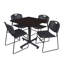 Table de salle de repos Nicklo, 4 chaises empilables Zeng-32668416-32668415-40247140