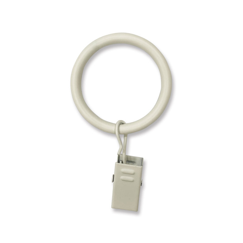 Anneaux de rideau Fraida, Crème, 2,6 po x 1,6 po x 0,4 po