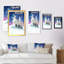 Bonhomme de neige de Noël avec chat - reproduction de cadre photo sur toile-1252208624-1252208627