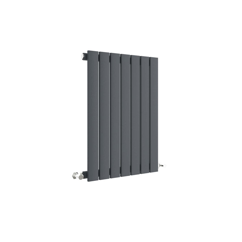 Sloane Vertical Designer Radiator, Grey, 60cm H x 41.2cm W x 5.3cm D