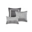 Édredon pour grand lit 7 pièces en gris - motif diagonal, ensemble de literie de luxe, rembourrage toutes saisons, motif élégant moderne standard 100, accessoires assortis, design-128835975