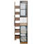 Vitrine 70 po avec 4 portes en verre et une étagère de rangement coulissante multifonctionnelle à plusieurs niveaux, des armoires de rangement avec lumières DEL réglables, des armoires en porcelaine pour les salons, les bureaux et les salles à manger, noyer