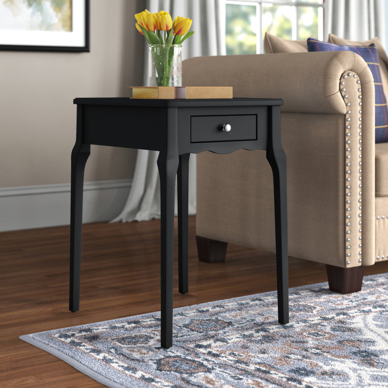 Table de bout avec rangement Pinckney , Noir vulcain