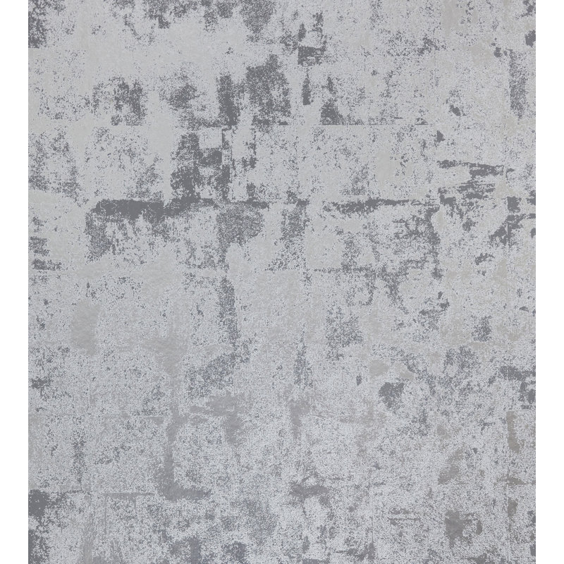 Rouleau de papier peint The Premier Patine L 66 pi x l 27,56 po The Wall, Argent