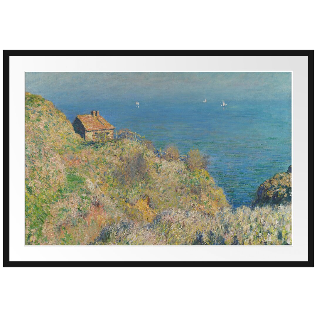 Gerahmter Kunstdruck Die Hütte des Zolls von Claude Monet