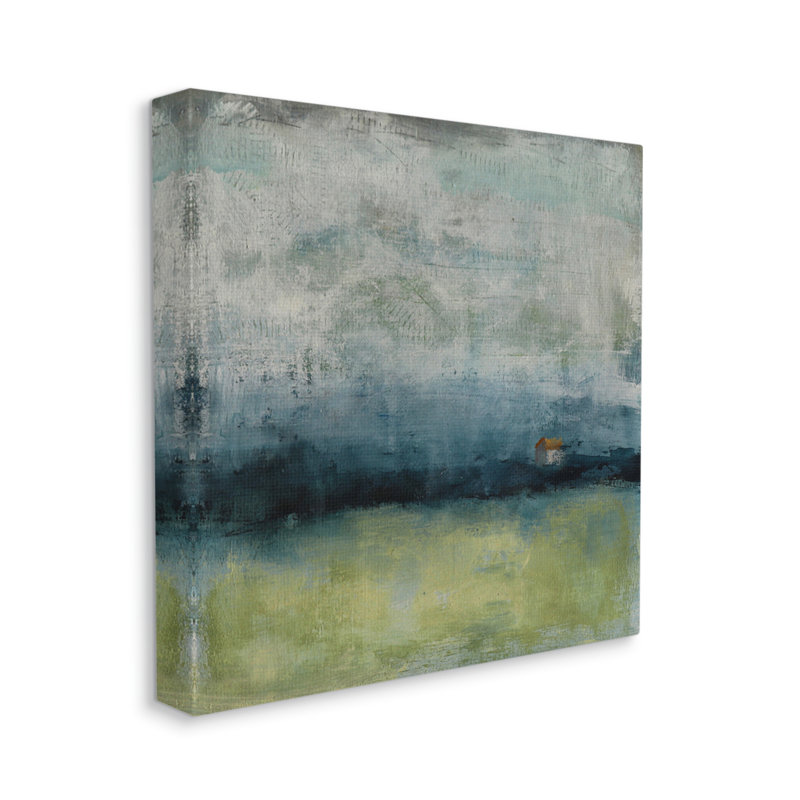 Abstrait, comté de Stormy, paysage sombre, ciel gris surdimensionné, art numérique sur estampe numérique par Judi Bagnato