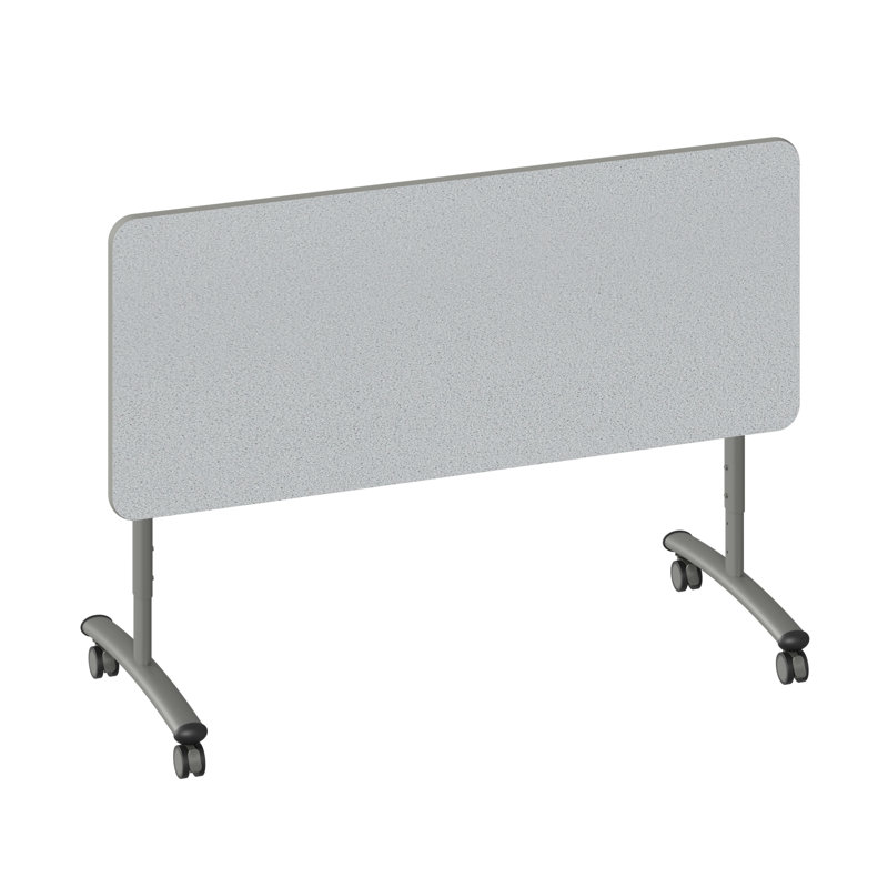 Table à plateau rabattable à haute pression de qualité supérieure, Granit gris, H 38 po x L 72 po x l 24 po