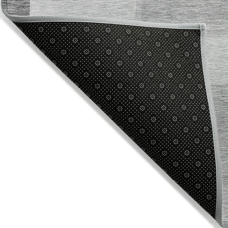 Tapis extérieur lavable abstrait argenté et gris anthracite 9 pi x 12 pi