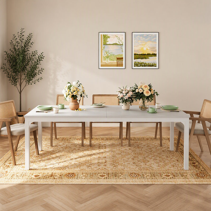 Table de salle à manger rectangulaire de 78 po pour 6 à 8 personnes