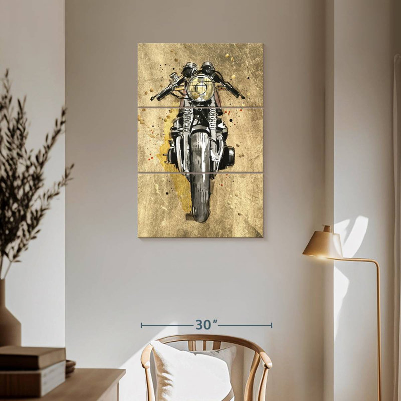 Mehar Metallic Rider I, 57" H x 36" W
