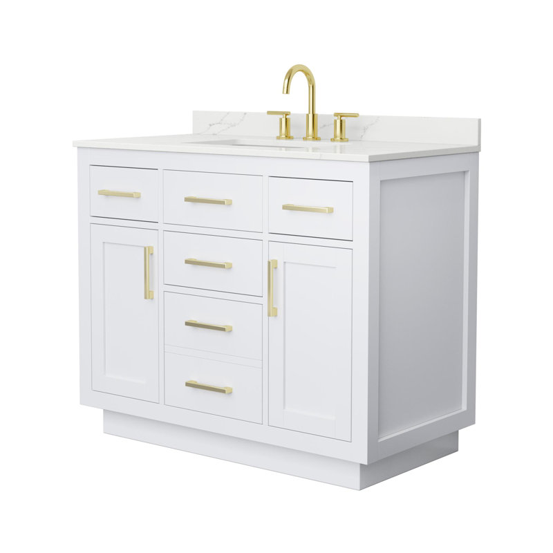 Beckett TK 42'' W Vanity, 8" Center, Brushed Gold