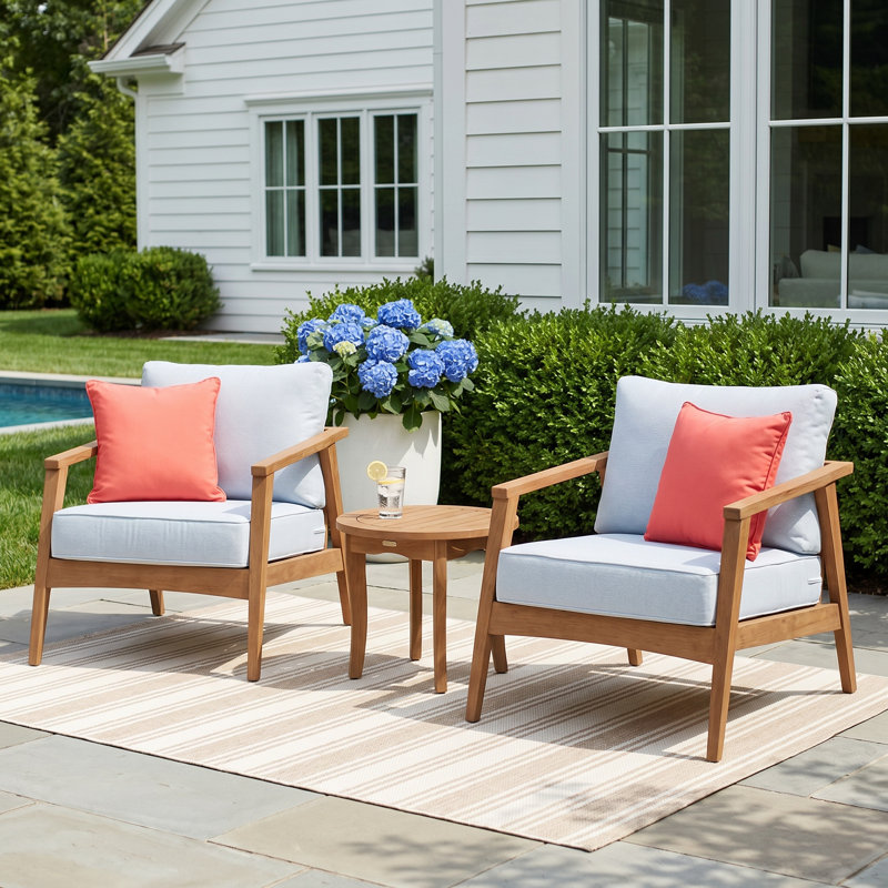 Akiva Eucalyptus 2 - Person Patio Conversation Set
