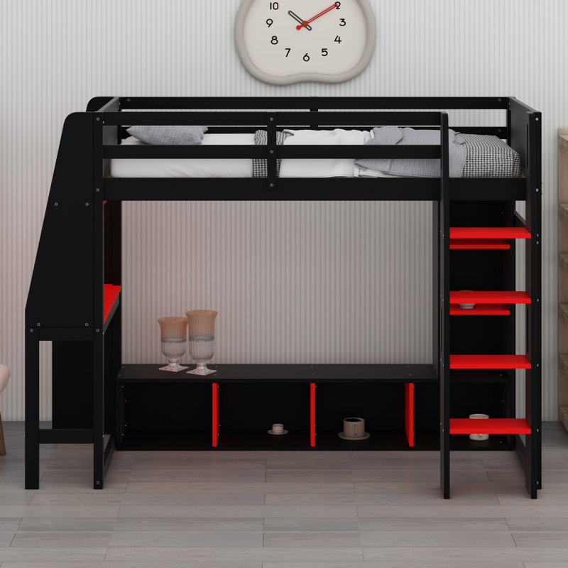 Lit mezzanine avec bureau Gaming