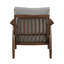 Chaise d'appoint - Mobilier de salon de style moderne en bois massif gris et brun