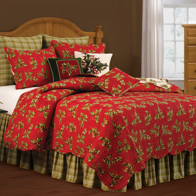 Holly Red Cotton Standard Sham