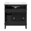 Ensemble de meuble-lavabo moderne 30 po avec lavabo en céramique Amara, portes à fermeture douce, tiroirs doubles et armoire de rangement Amara-126604822