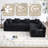Modular Corduroy Sofa Bed