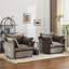 Fauteuil d'appoint à accoudoirs recouverts de chenille avec accoudoirs minces en chenille-1847797759