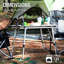 Table de camping pique-nique extérieure pliante portable avec couche de treillis en aluminium à hauteur réglable