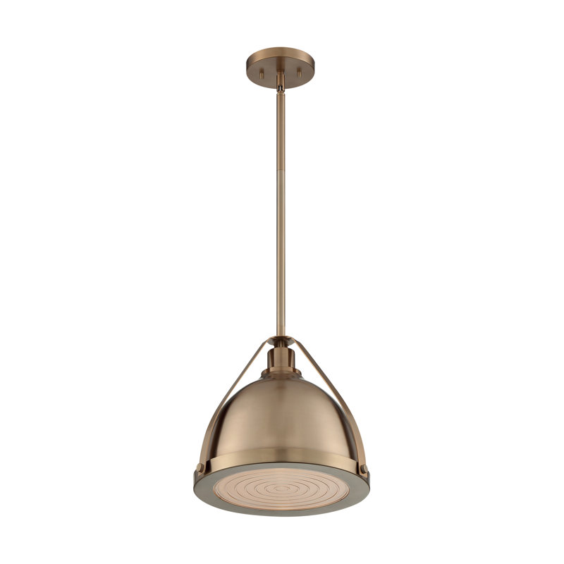 Ebru 1 - Light Unique/Statement Pendant, Burnished Brass, 12" H x 12.63" W x 12.63" D