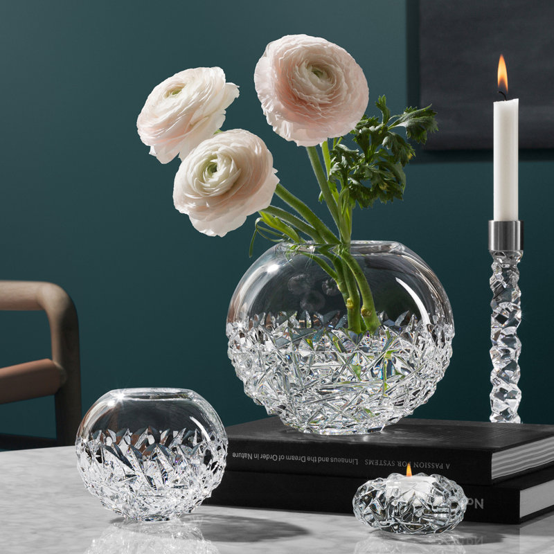 Carat Crystal Table Vase, overall height- 6.6''