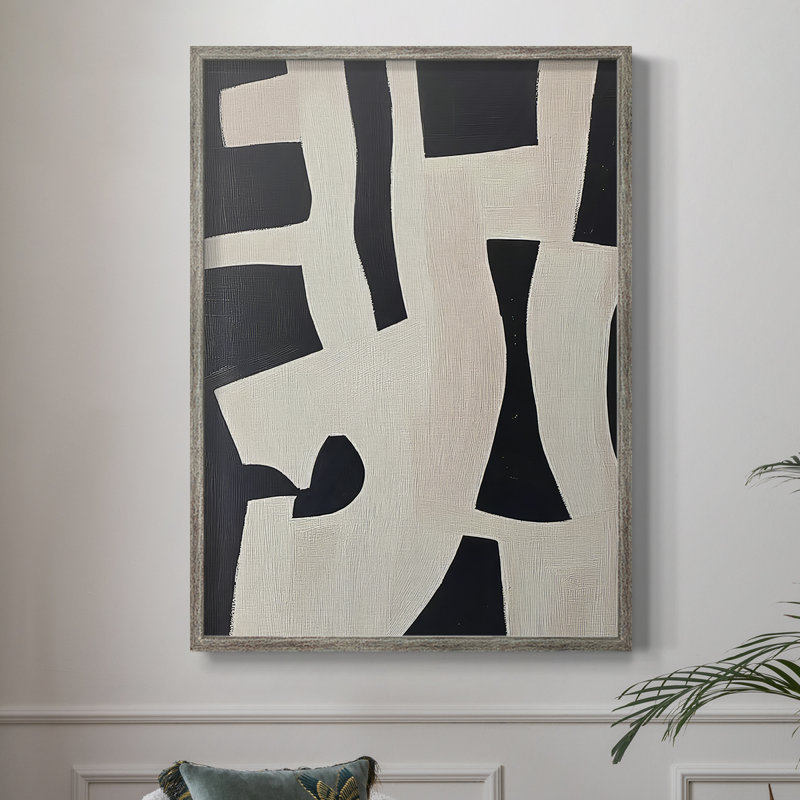 Série ABSTRACT DLxxxix, reproduction encadrée - bois massif, H 21 po x l 17 po