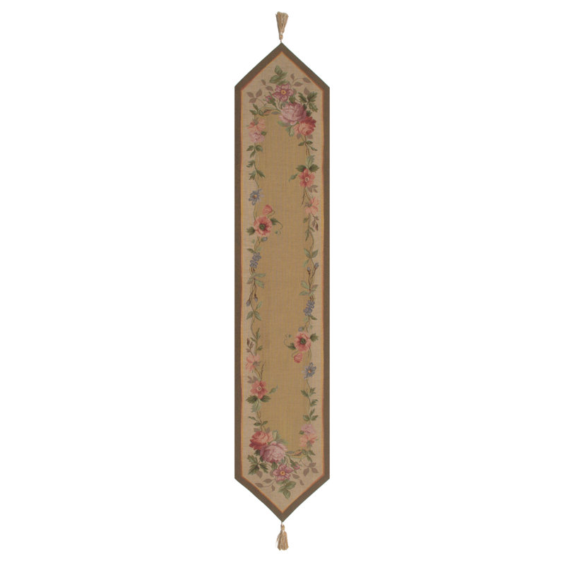 Crockett French Floral Roses Table Runner