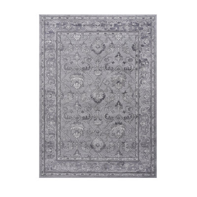 Tapis gris bouclé de style nordique - polyvalent pour les salons et les chambres à coucher, facile à nettoyer