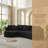 120.9" Modern Curved L-Shape Luxury Sectional, Corduroy Upholstery, Tufted Surface, No Assembly Required, 4-Seat-735842521