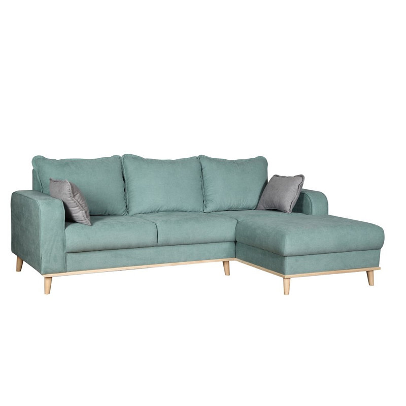 4 Seater Corner Sofa , Peppermint green, Right