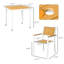 5 pièces pour l'extérieur avec aspect bois, imperméable, cadres en aluminium, trou de parapluie 1,6 po, pour matériau, porche approprié
